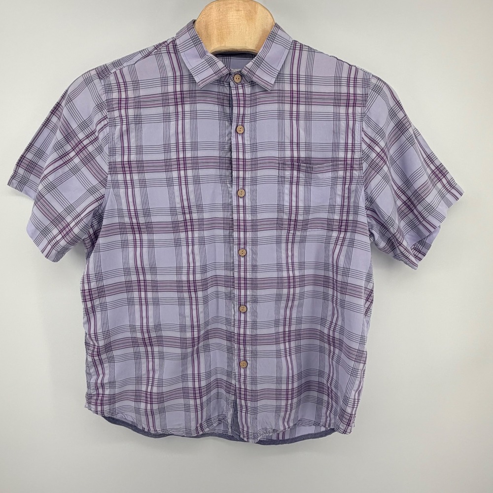 Tommy Bahama The Coconut Point Shirt Plaid Short Sleeve XL Purple - Picture 2 of 7